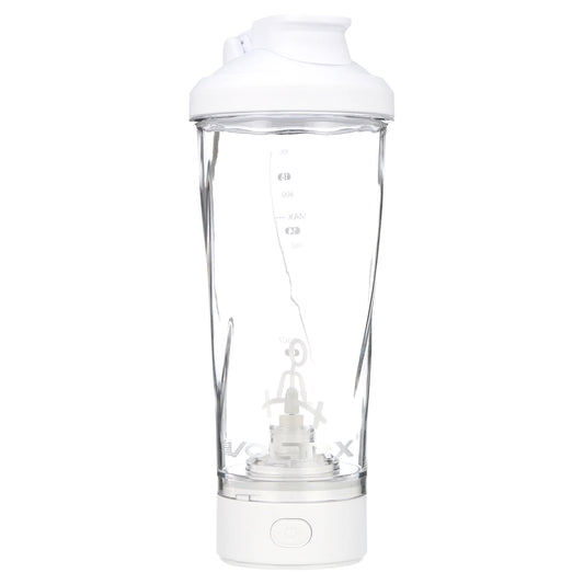Premium Electric Protein Shaker Bottle, Made with Tritan - BPA Free -  (White)