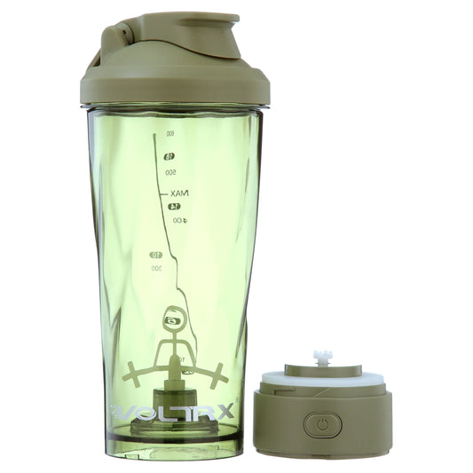 Premium Electric Protein Shaker Bottle, Made with Tritan - BPA Free - 24 Oz (Green)